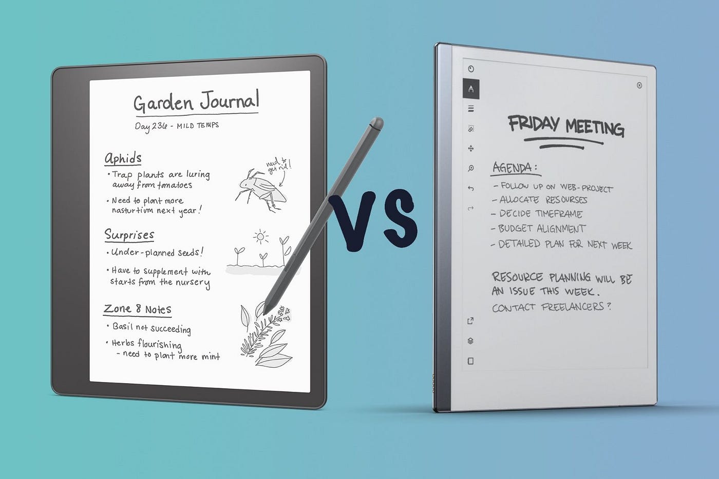 Kindle Scribe Vs. Remarkable